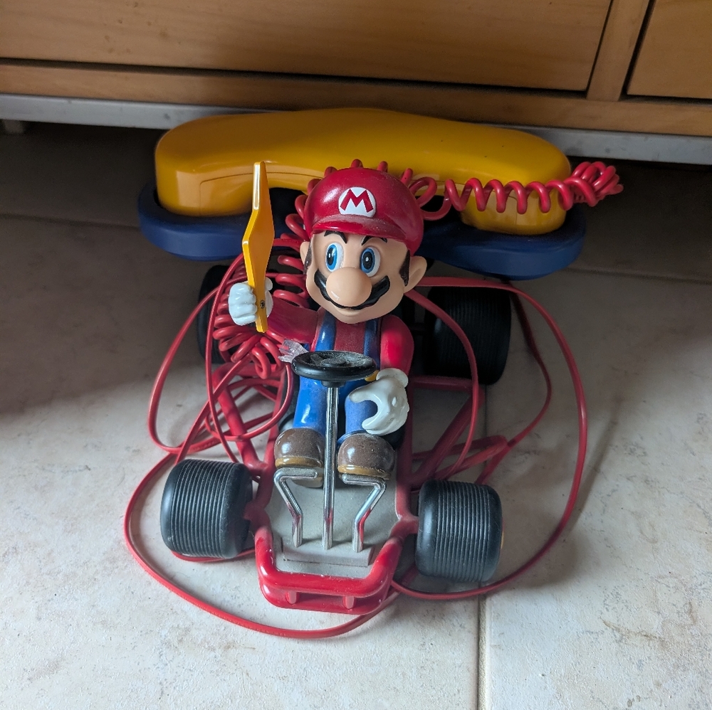 Mario Kart-Style Red Toy Racer Phone Accessory